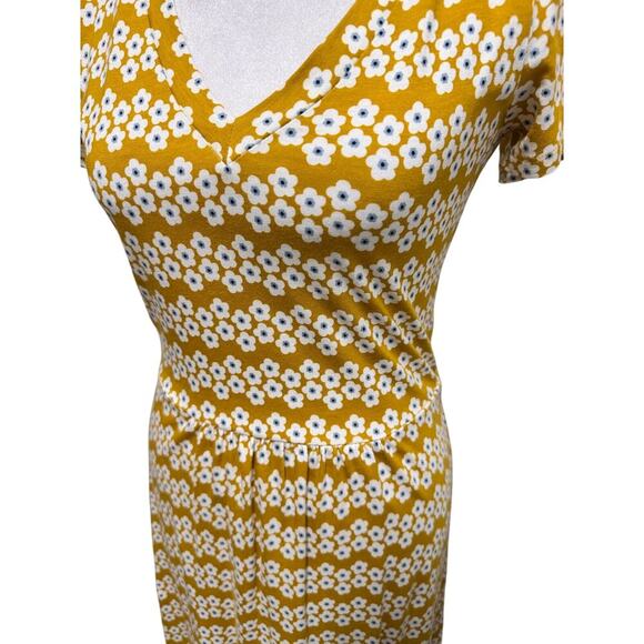 Boden • Penelope Jersey Dress mustard yellow Dijon Daisy Stripe midi Size 6 NWOT - Picture 3 of 7